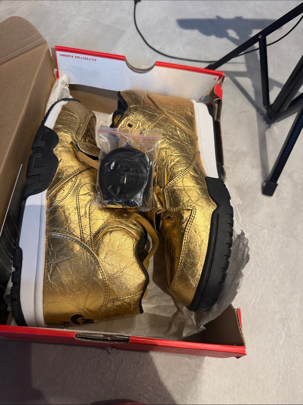 Nike Air Trainer 1 PRM QS NFL Super Bowl 50 Gold DS Size 10 840169-700 NIB 💀📈